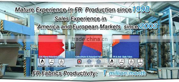 EN11611 proban woven 100%cotton fr fabric for fireman clothing