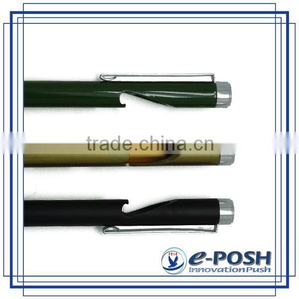 Bottle opener function beer business advertising metal ball point pen