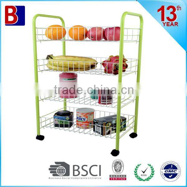 4 tiers spray powder kitchen trolley