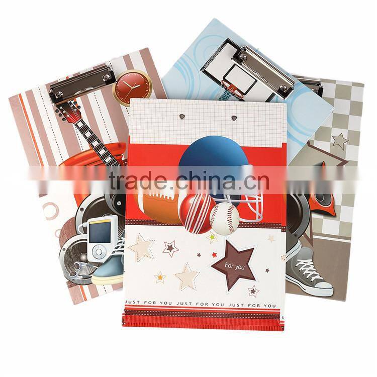 Factory price entertainment equipment printing paper board clip A4 F/C view clip board