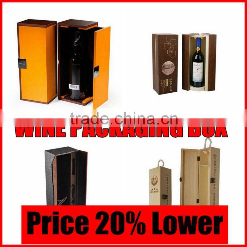 Wooden Wine Bottle Packaging Box, Custom Made Special Effects Printing Packaging Box Manufacturer