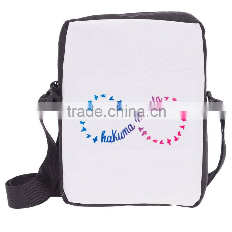 2016 popular custom sublimation shoulder messenger bag