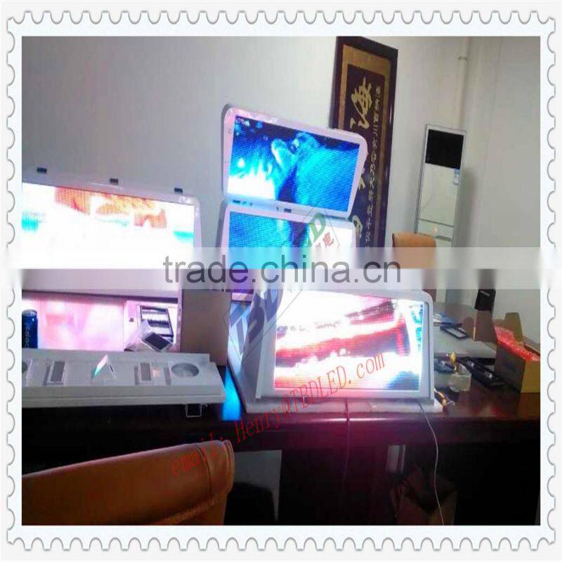 outdoor RGB P5 super bright LED taxi display screen with double-faced