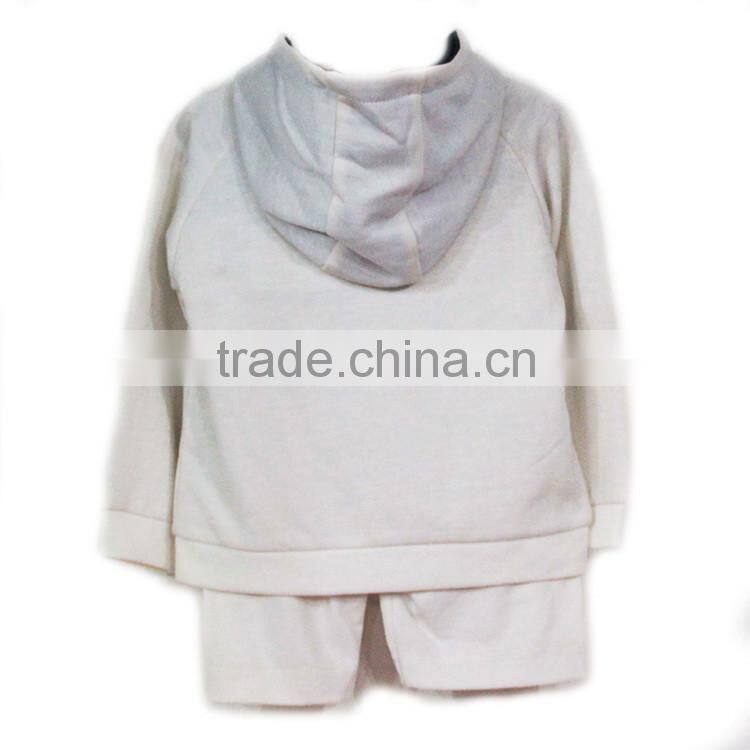 Grey sport fleece heart style kids wear