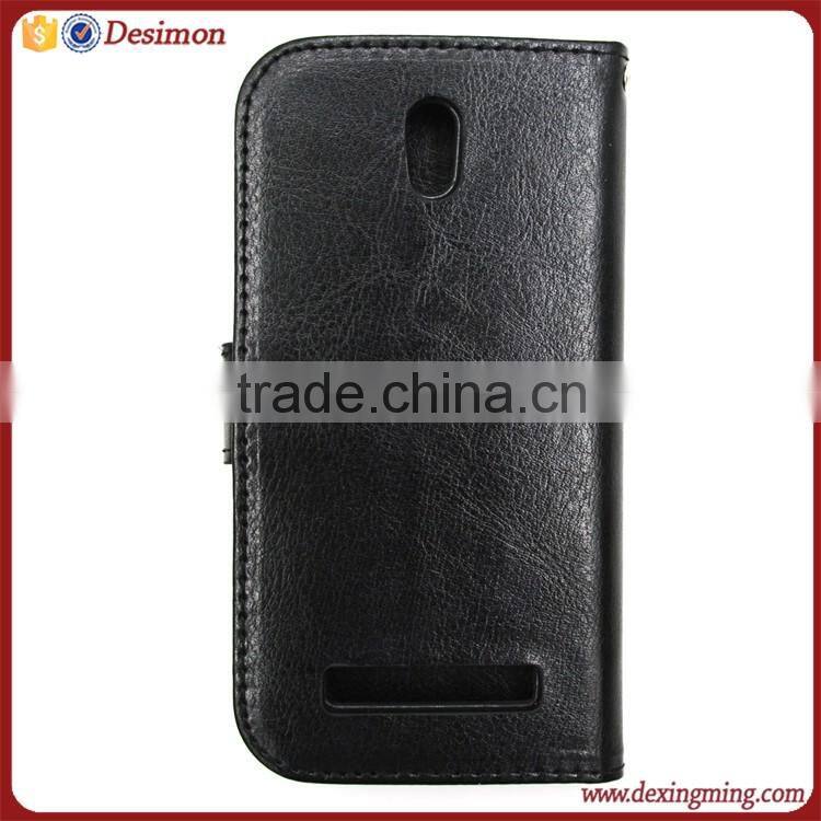 Customize magnetic wallet leather flip cover case for HTC Desire 500