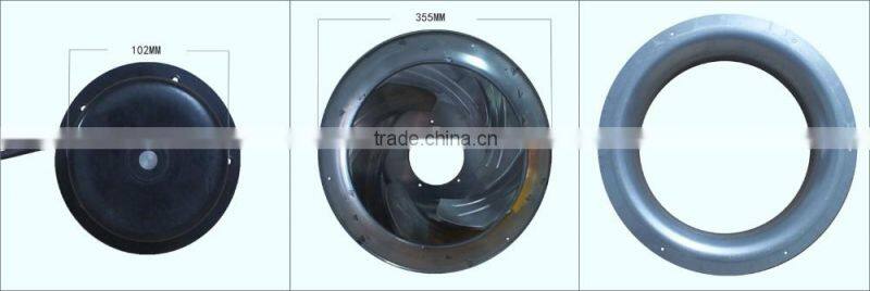 IP55 355mm cooling server cabinet fan with high airflow 2520m3/h