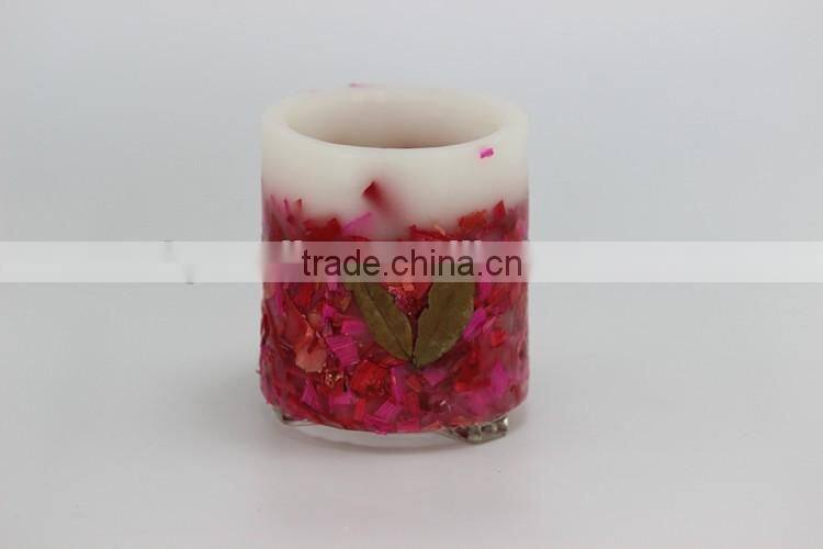 dried flower design candle for decoration wholesale
