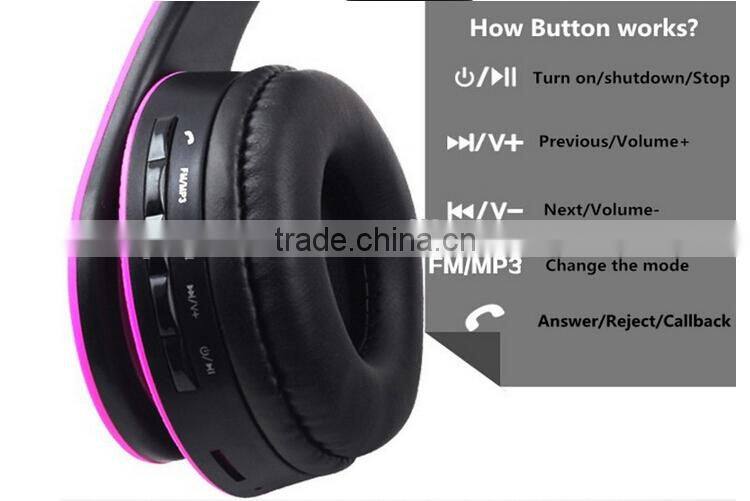 Xmas Gift Handfree Stereo MP3 Bluetooth Cheap Headset Wireless