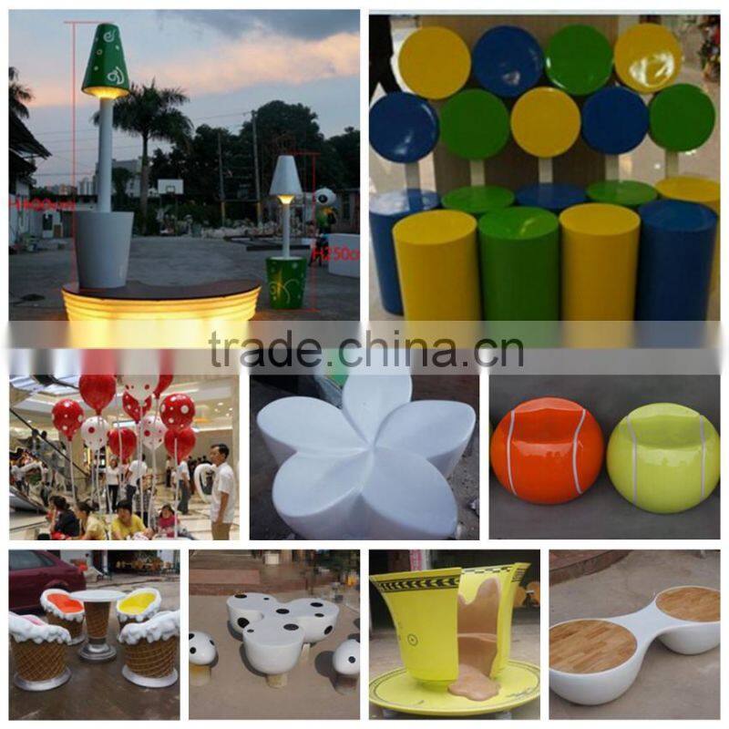 waterproof rechargeable illuminated fiberglass flower pot with led light