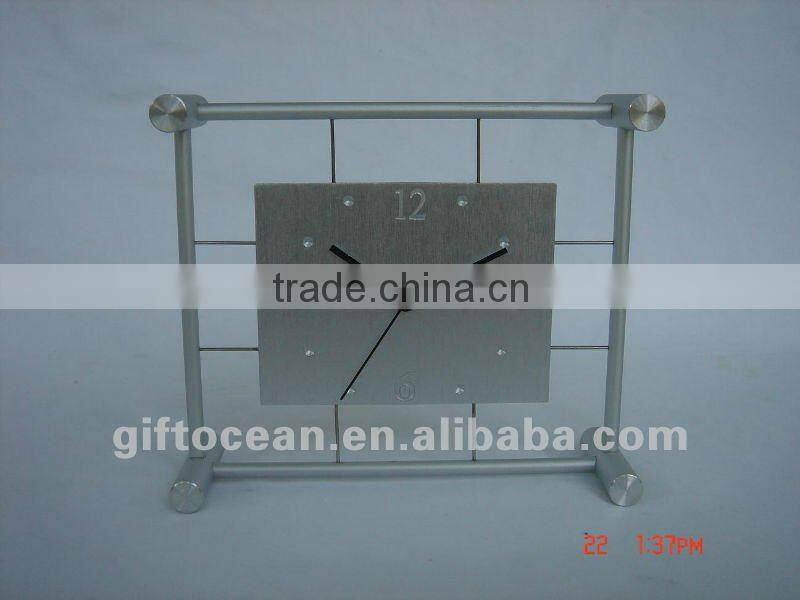 aluminum art metal desk clock,metal crafts table clock