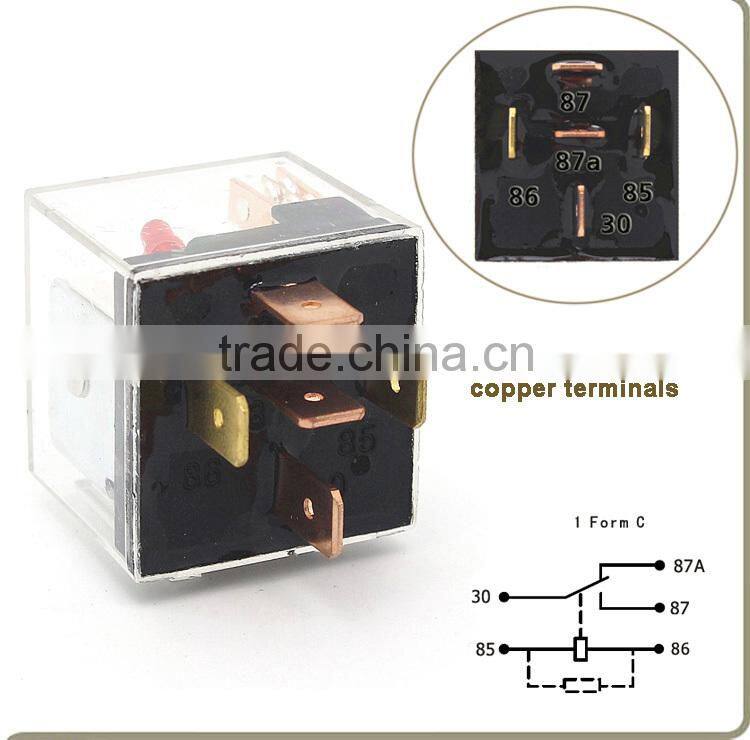 Transparent automotive relay with iron backrest, iron blade auto relay