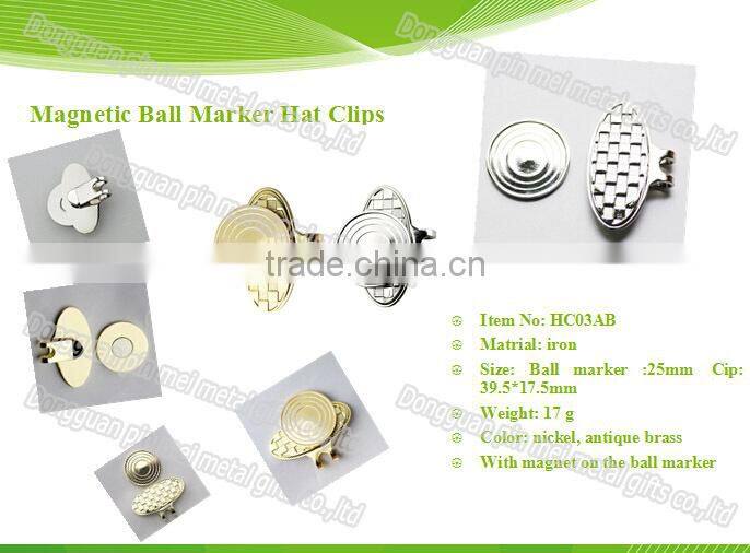 Hot sale magnetic hat clip . cap clip with custom made design