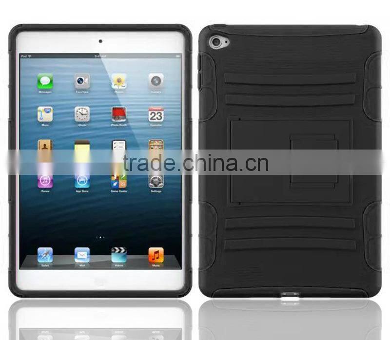 Tough duty stand hybrid defender armor cover for iPad mini 4 Pad accessory