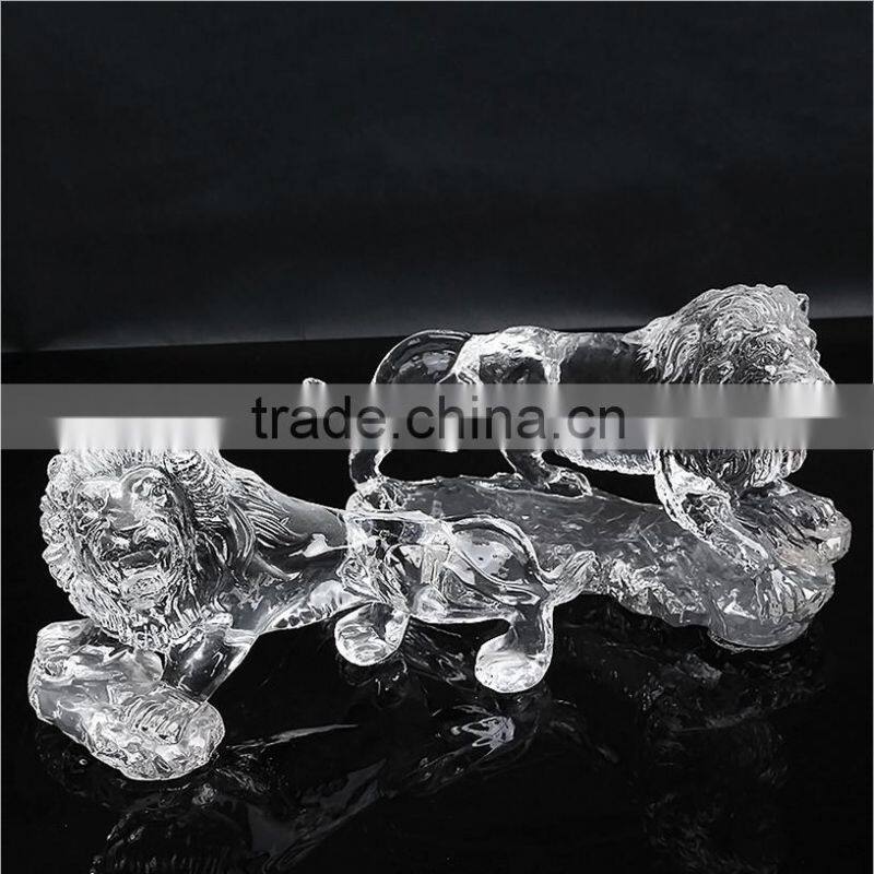 Crystal Lion Model Classics Top Grade Crystal Running Lion