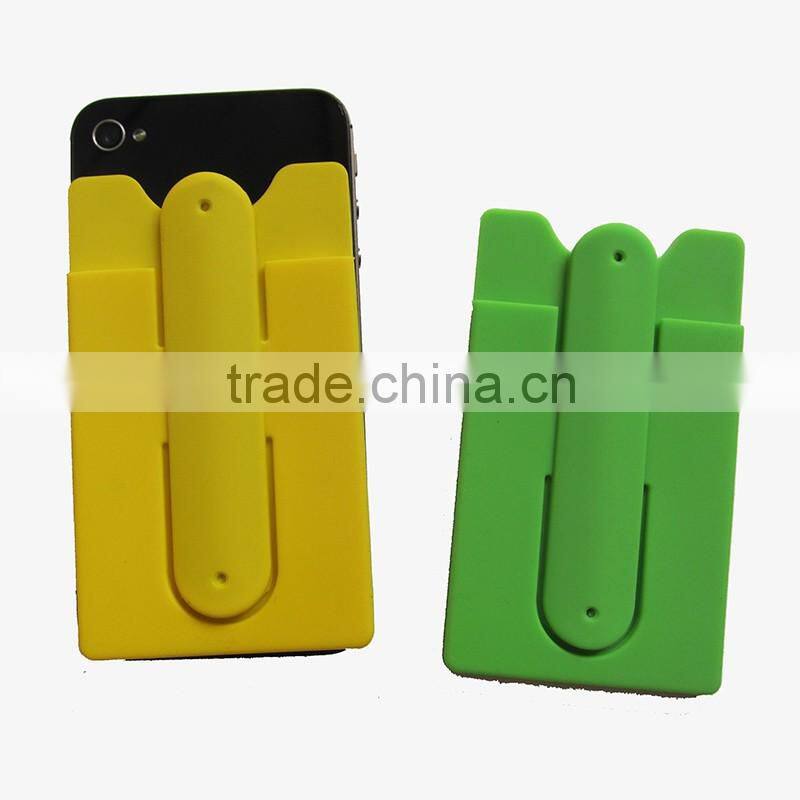 2 in 1 Promotional Silicone Mobile Phone Smart Wallet With Stand