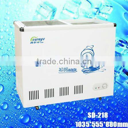 SD-238 open top refrigerator,open showcase refrigerator icecream freezer deep freezer compressor