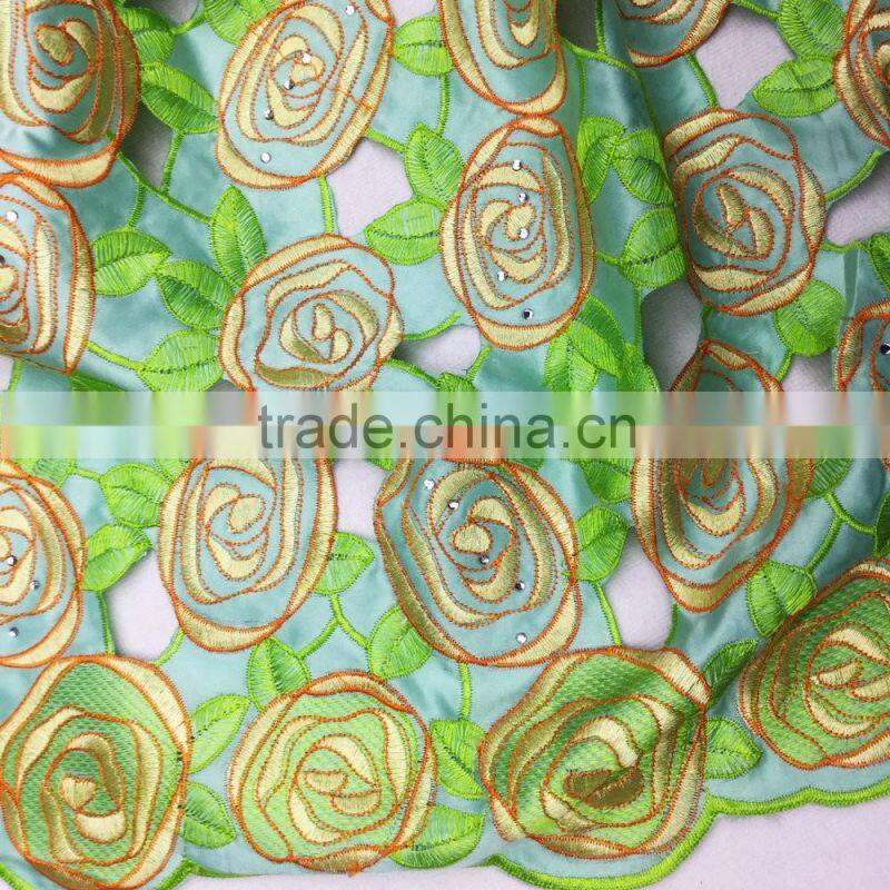 Royal bule formal dress patterns lace African styles dress making silk lace fabric for sale