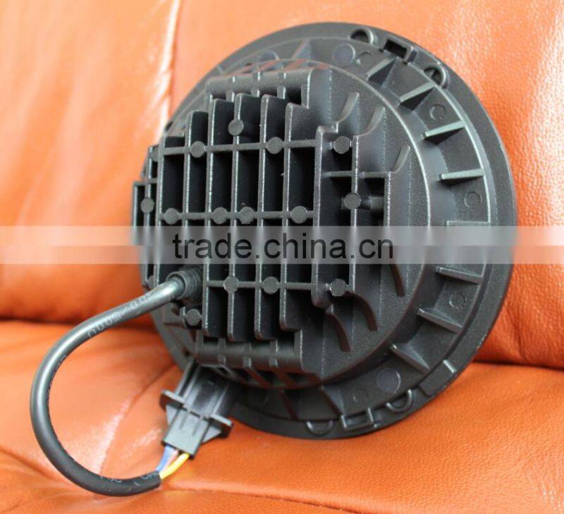 7" LED Projector Head Light Black for Harley Davidson 2012-2013 FLD / 1994-2013 Touring & Softail Models