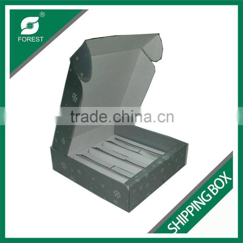 CUSTOM PRINTED SHIPPING BOX FOR WINE BOTTLES MATT LAMINATION CARDBOARD GIFT BOX