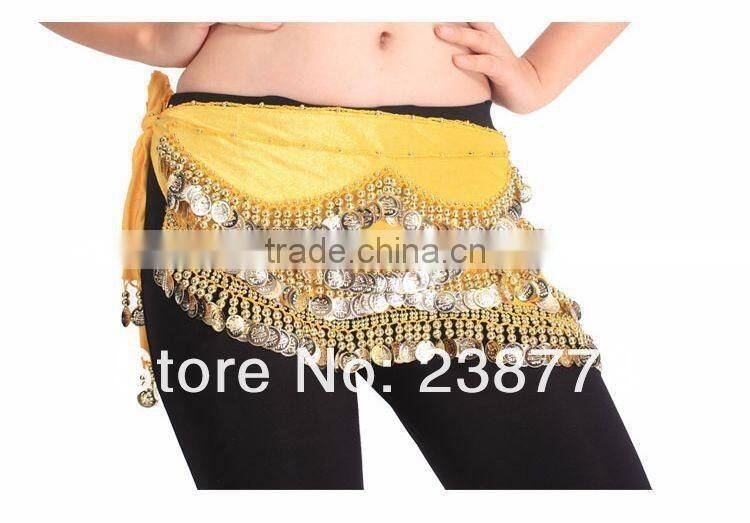 2016 New designs cheap belly dance sequin coin belts belly dancing costume hip scarf for women 13 colors available