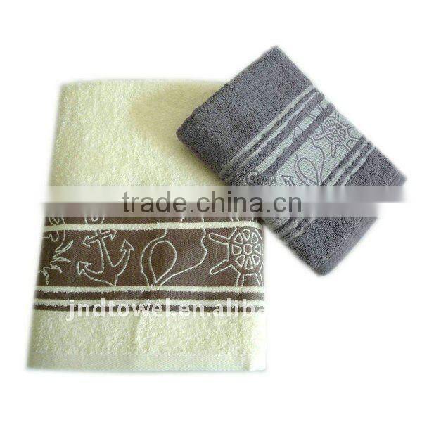 yarn dyed cotton jacquard bath towel