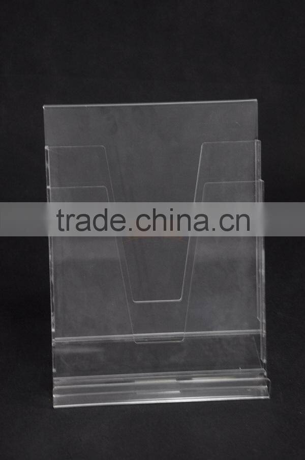 Clear Acrylic Brochure Stands with 2 tier