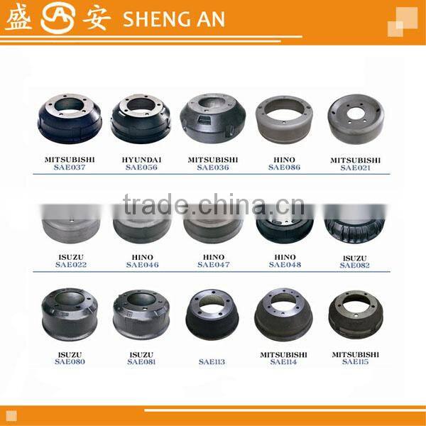 Brake drum for isuzu truck front casting old type 10PE1