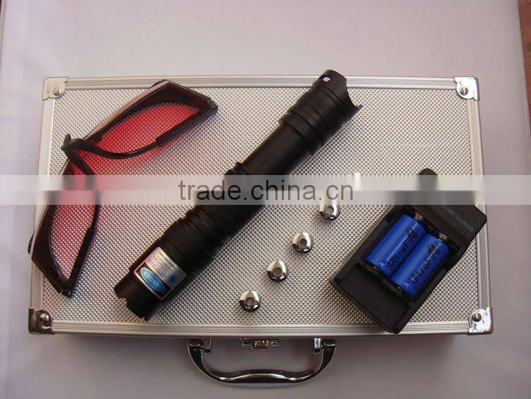 High quality 1000mw 445nm Adjustable Focus blue beam laser pointer