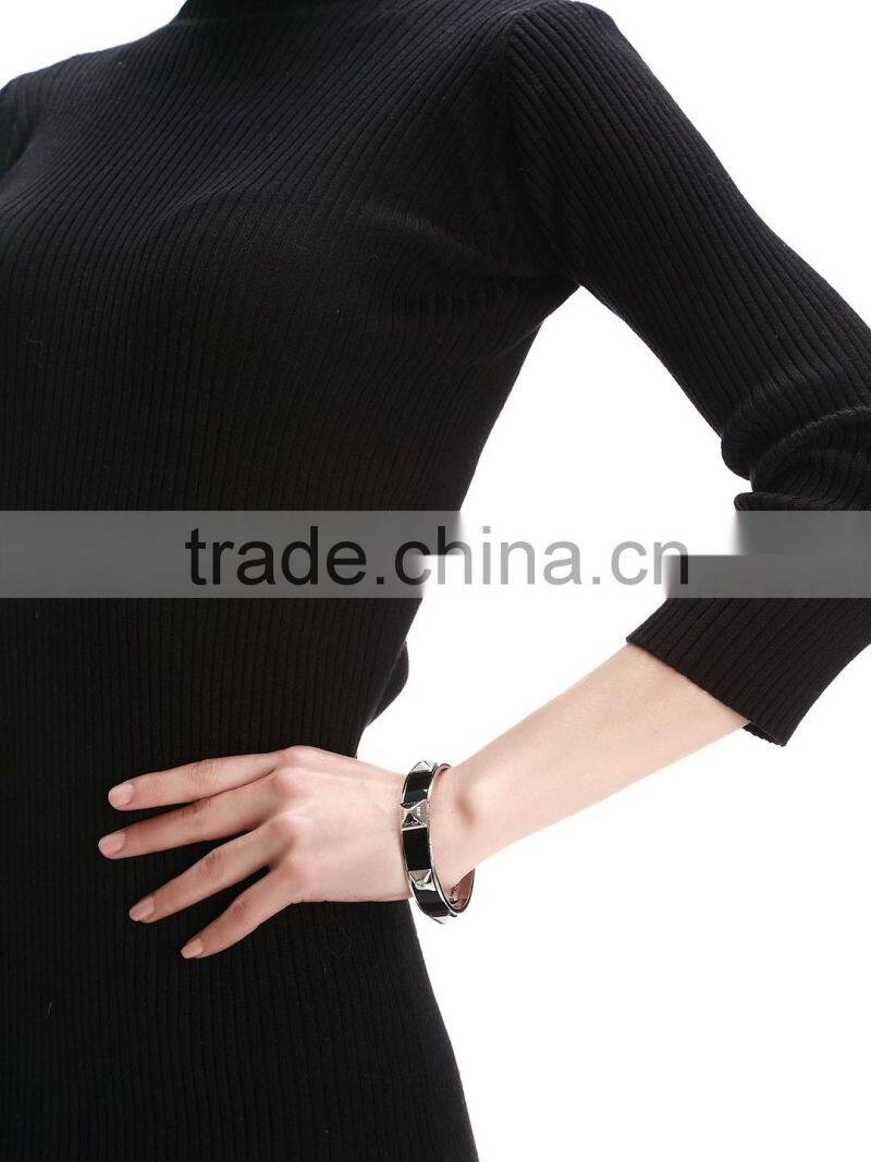 Bangles Belt Buckle Bracelet Metal Women Rose Gold Plated