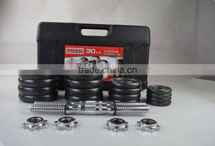 2015 new design 15kg 20 kg 30kg black painting Adjustable dumbbell set