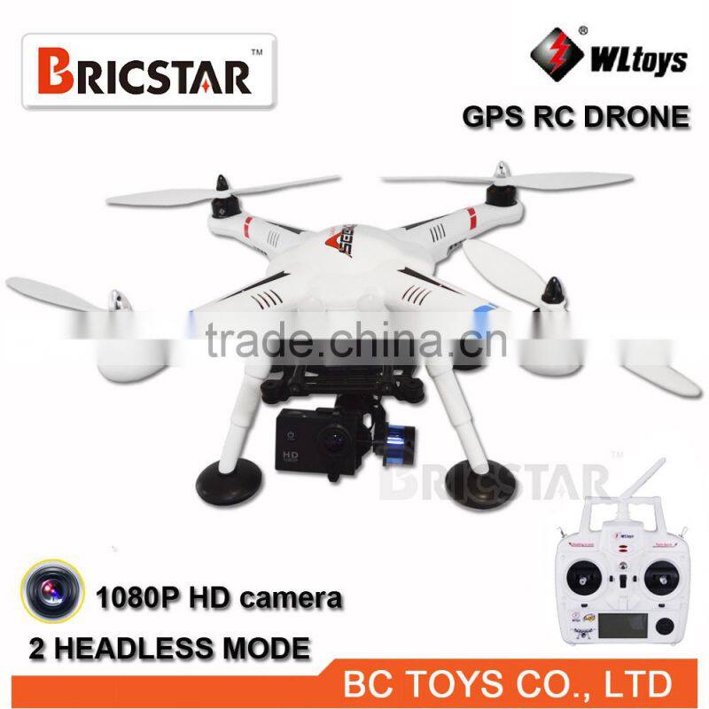 Radio control uav aircraft flying helicopter with camera and gps.