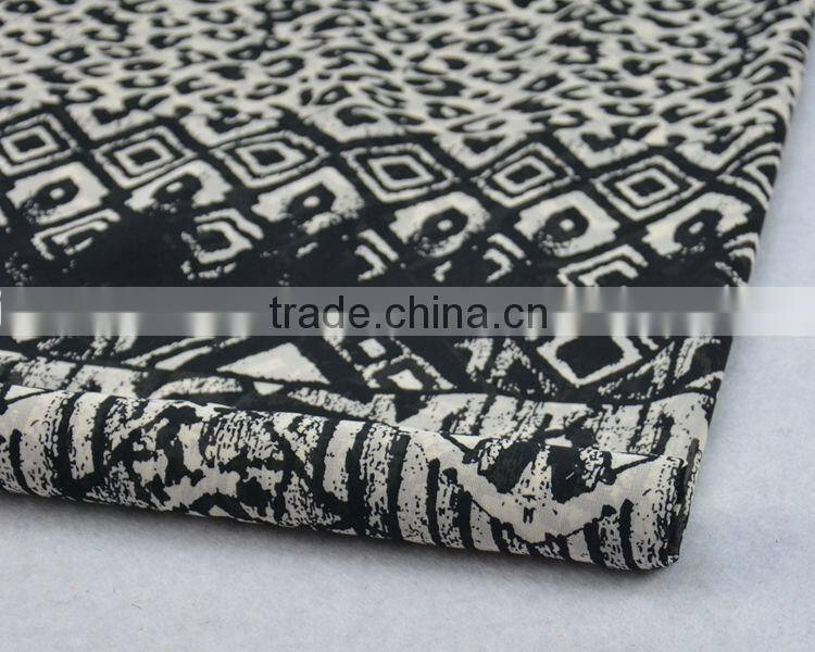Jiufan Textile Printed Chiffon Black Animal 100% Polyester Woven Fabric For Skirt