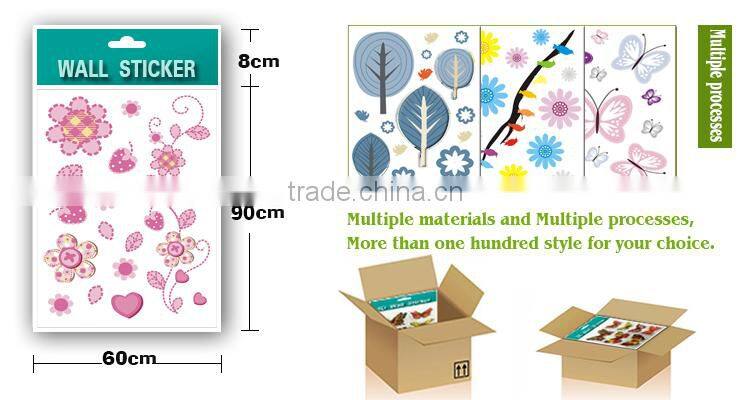 Non-toxic high quality OEM factory eco-friendly bedroom customized removable vinyl wall stickers for kids