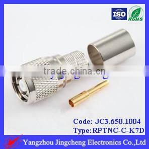 RPTNC male thread with female pin crimp for 7D-FB cable