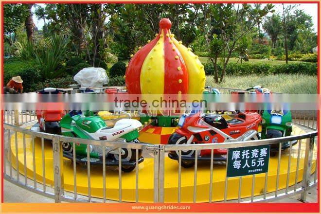Happy racing!2014 new design motor racing outdoor kids mechanical rides for sale