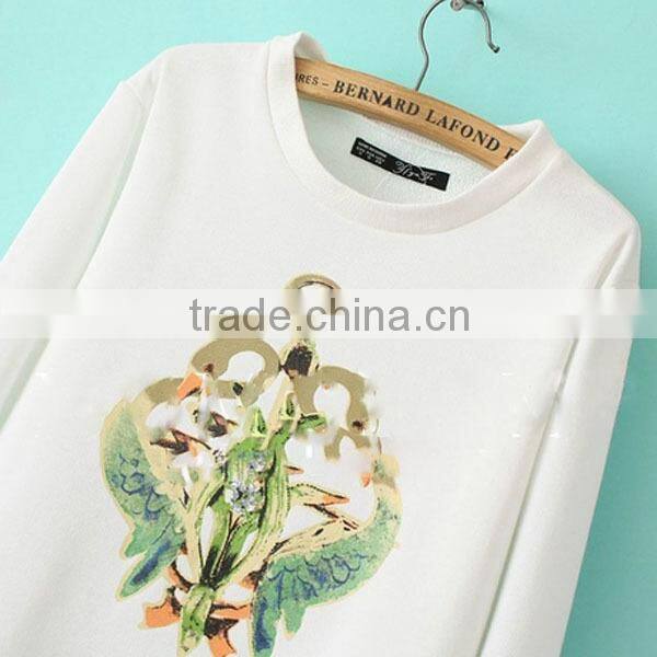 New! 2014 Hot Sale Pretty Fashion Loose Fit Lady Hoody Printed (lyt-0400083)