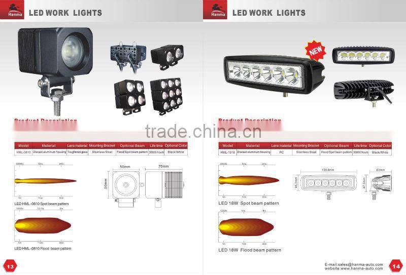 CREE LED 10W LED truck light,tractor,trailer,ATV,Jeep, Suv,boat,mining, adjusted to 20W30W,12V/24V