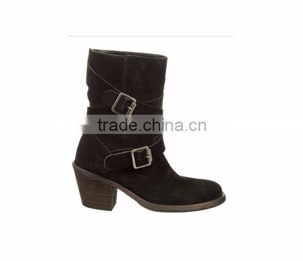 000049 Italy design cowhide leather ankle boot from factory