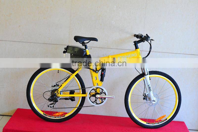 36v 26 inch fold 6 speed mountain electric bikes with pedals