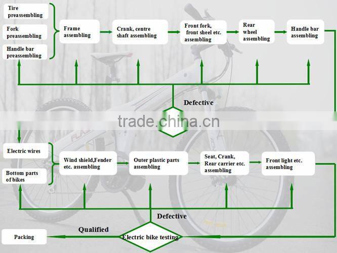 Flash 26' electric cycle bike with pedals electric motor bike with two wheels