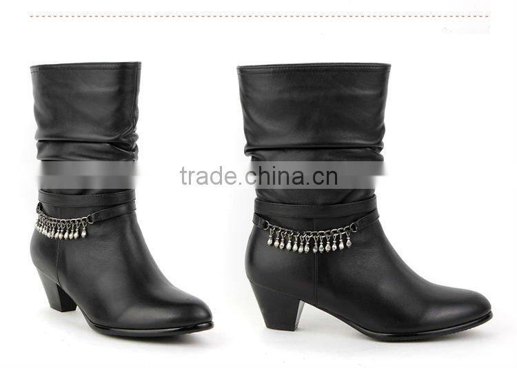 Rubber sole lady shoe boot for your choice
