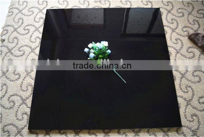 Polished Finished Pure Jet Black Glazed Porcelain Tile azulejos
