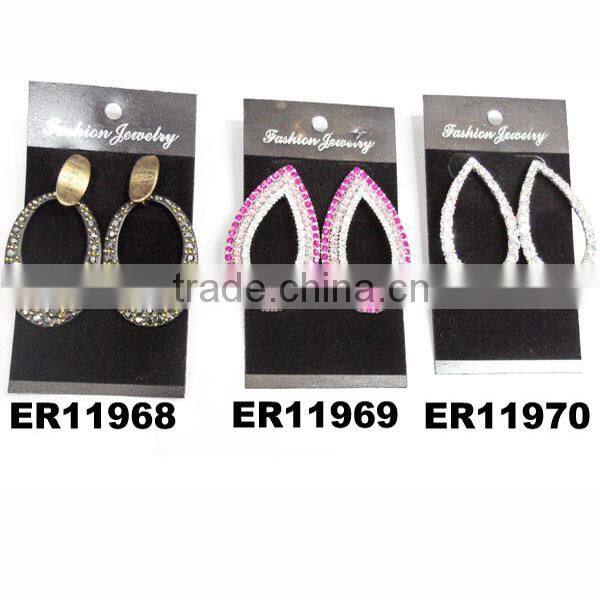 fashion ladies glitter rhinestone cool stud earrings