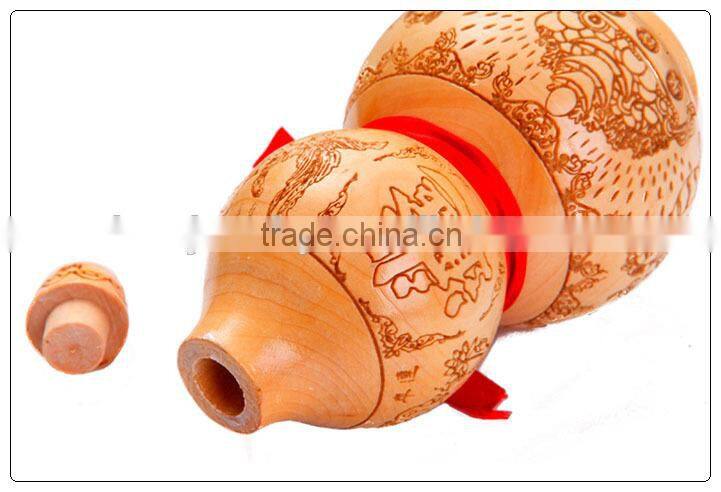Peach wooden carved Wu Lou-Gourds