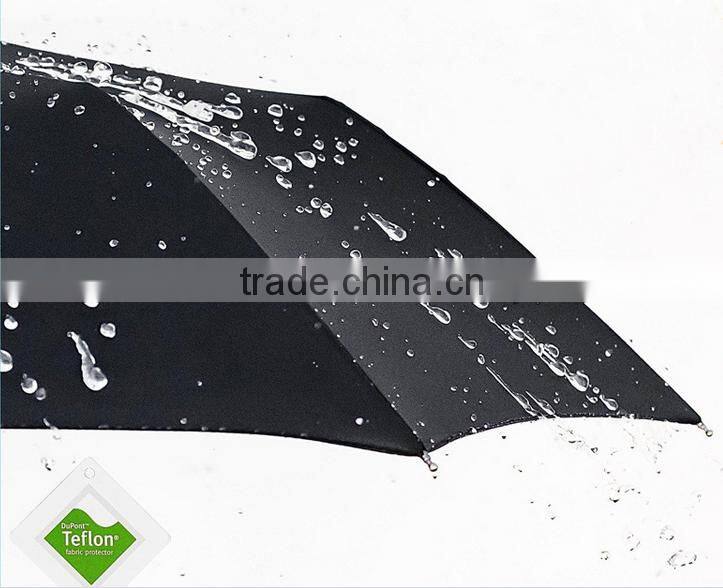 190T Fabric with Teflon Strong windproof superlight frame 8 ribs automatic travel umbrella with Aluminium frame