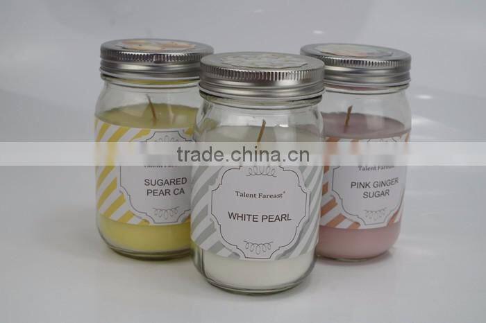 506 Fully Refined Paraffin Glass Fruit Jar Aroma Candle
