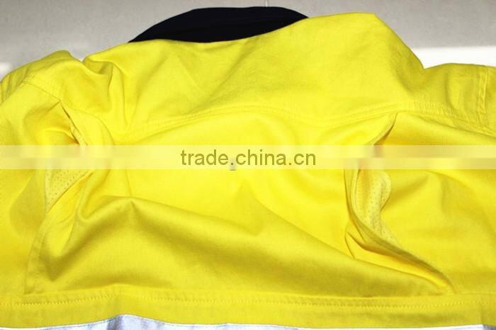 china wholesale custom yellow navy blue safety clothes 3m