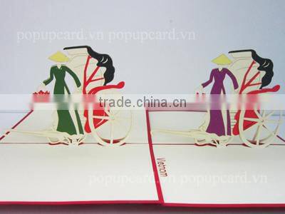 3d pop up greeting card boy with puppy