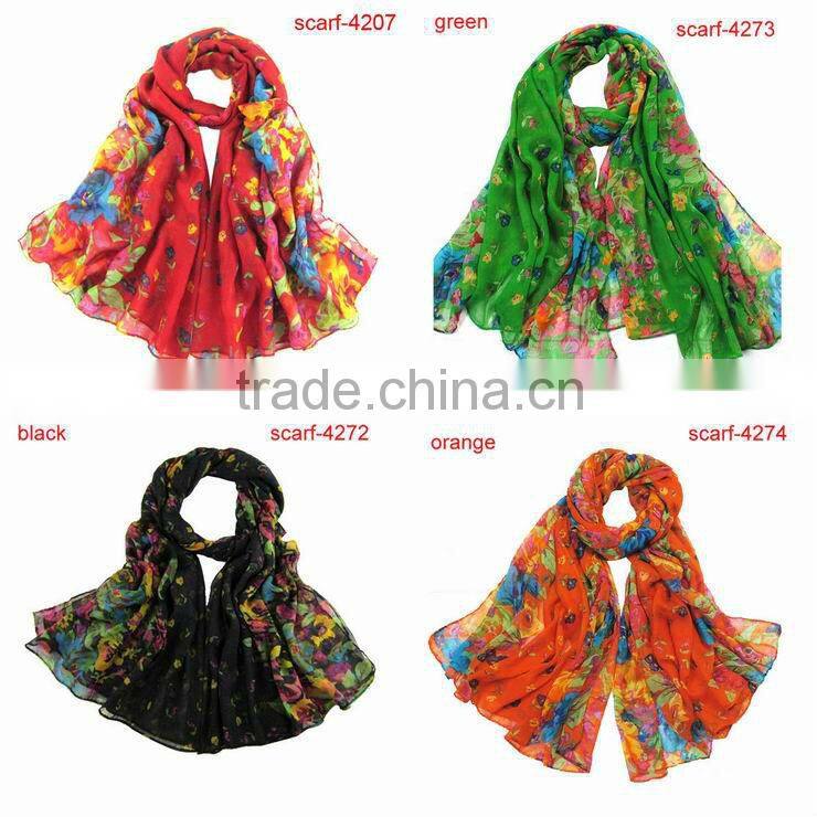 new flower style mexican scarf