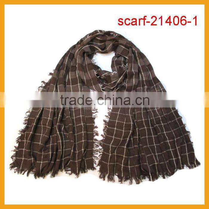 2014~2015 fshion plaid scarf cotton scarf